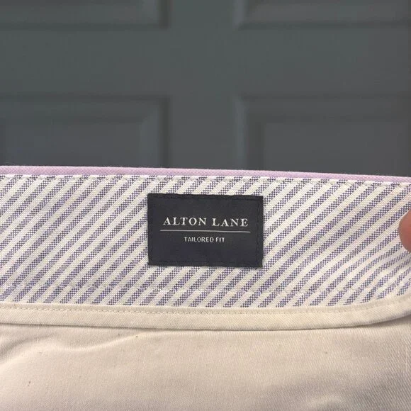 Alton Lane Men's Pink Tailored Fit Cotton Stretch Flat-front Shorts w/ 5" Inseam - Picture 3 of 3